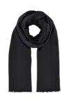 Saint Laurent Fringed Silk Scarf Soft Texture
