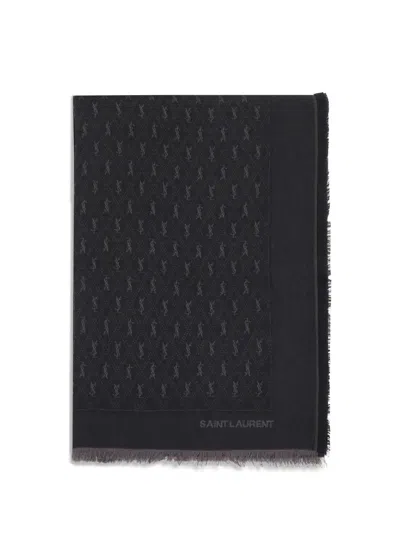 Saint Laurent Scarves In Black