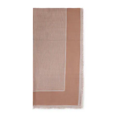 Saint Laurent Beige Large Stripes Scarf