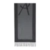 Saint Laurent Cassandre Jacquard Silk Scarf In Grey