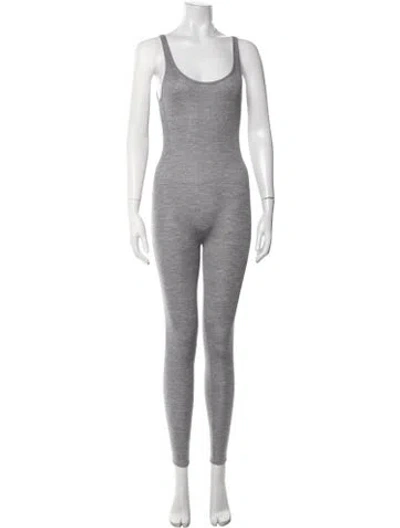 Pre-owned Saint Laurent Scoop Neck Jumpsuit In Grey