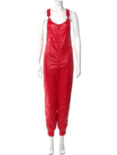Pre-owned Saint Laurent Scoop Neck Jumpsuit W/ Tags In Red