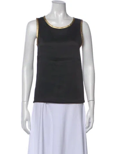 Pre-owned Saint Laurent Scoop Neck Sleeveless Top In Blue