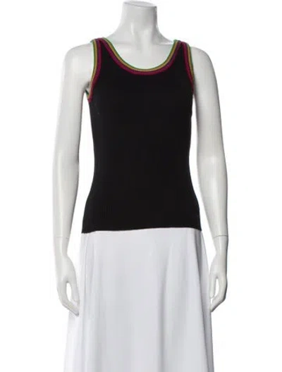 Pre-owned Saint Laurent Scoop Neck Sweater In Black