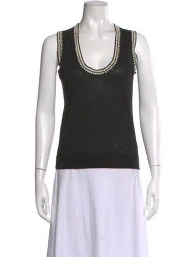 Pre-owned Saint Laurent Scoop Neck Sweater In Black