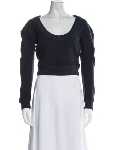 Pre-owned Saint Laurent Scoop Neck Sweater In Blue