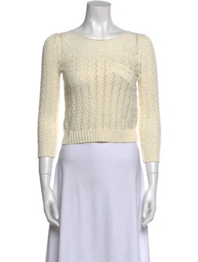 Pre-owned Saint Laurent Scoop Neck Sweater In Neutral