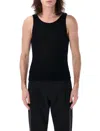 Saint Laurent Men's Cassandre Tank Top In Black