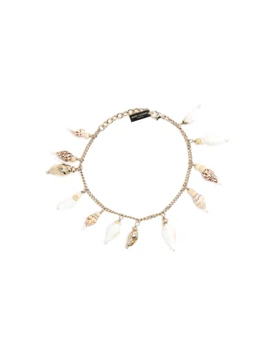 Saint Laurent Seashell Charm Bracelet In Pattern