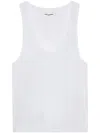 Saint Laurent Poplin Tank Top In White