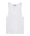 Saint Laurent Poplin Tank Top In White