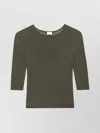 Saint Laurent Semi-sheer Certified Viscose Knitted Top
