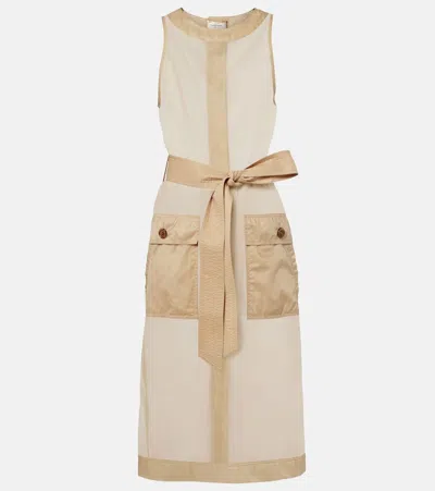 Saint Laurent Semi-sheer Minidress In Brown