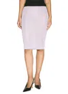 Saint Laurent Semi-sheer Wide Hem Pencil Skirt In Lilas Cendre