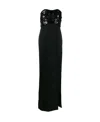 Saint Laurent Sequin-embellished Evening Gown In Black