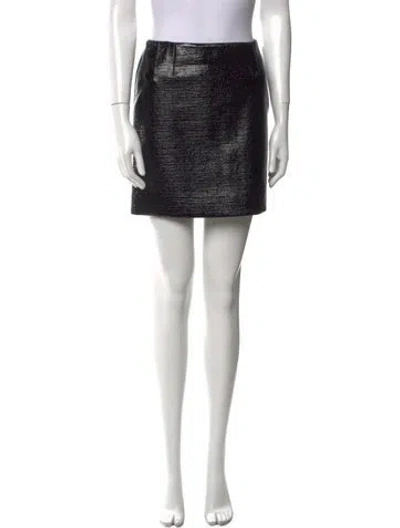 Pre-owned Saint Laurent Sequin Embellishments Mini Skirt In Black