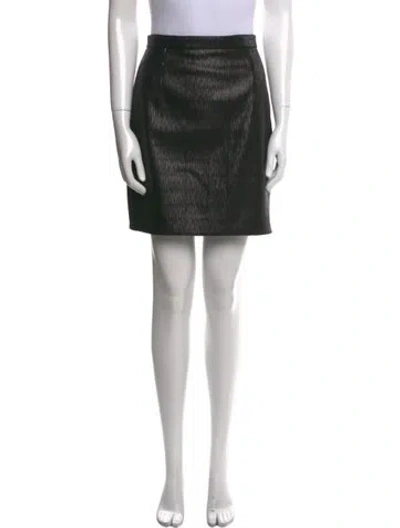 Pre-owned Saint Laurent Sequin Embellishments Mini Skirt In Black