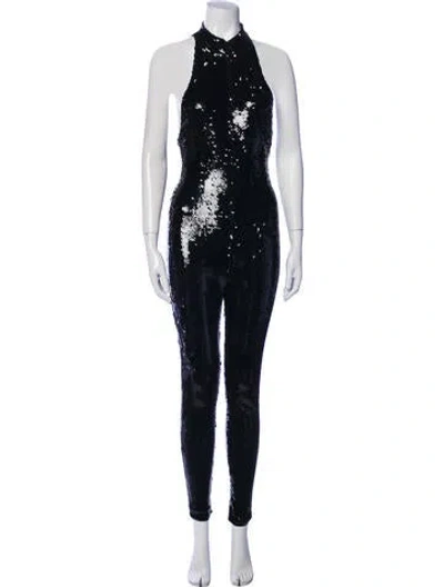 Pre-owned Saint Laurent Sequin Mock Neck Jumpsuit In Multi