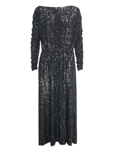 Pre-owned Saint Laurent Sequined Maxi Dress In Black