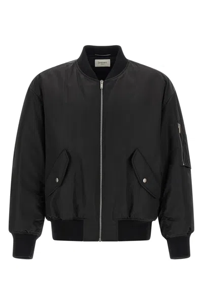 Saint Laurent Serge Bomber Jacket In Black