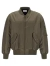 Saint Laurent Serge Bomber Jacket Puffer Jackets Green In Brown