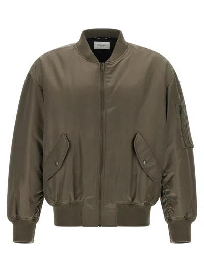 Saint Laurent Ter-repllent Serge Nylon Bomber Jacket In Brown