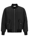 Saint Laurent Serge Bomber Jacket Puffer Jackets Black In Black