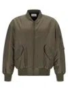 Saint Laurent Serge Bomber Jacket Puffer Jackets Green In Green