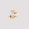 Saint Laurent Cassandre Hair Clips (set Of Two) In Oro