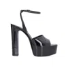 Saint Laurent Rossy 100 Patent Leather Platform Sandals