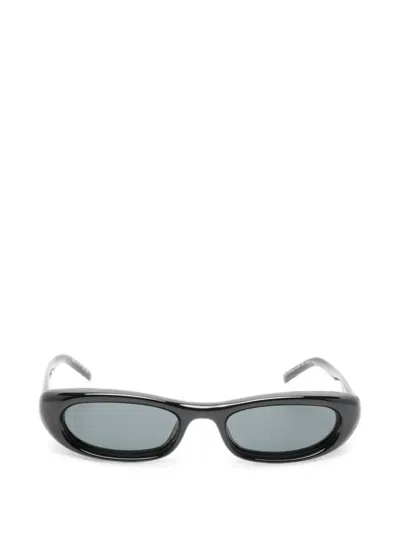 Saint Laurent Shade Plump Oval-frame Sunglasses In Black