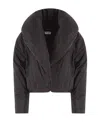 Saint Laurent Shawl-lapel Silk Oversized Jacket In Black
