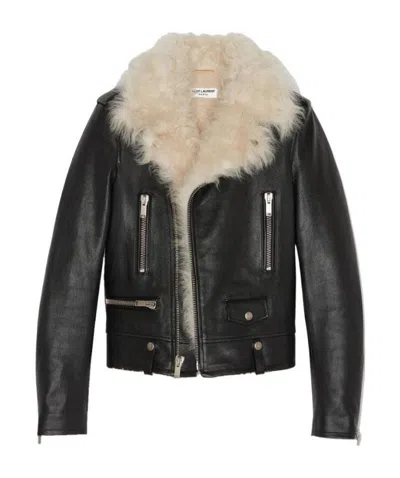 Saint Laurent Women's Motorcycle Jacket Doublee Shea In 1004