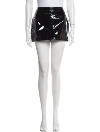 Pre-owned Saint Laurent Shearling Mini Skirt In White