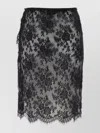 Saint Laurent Skirt Lace Overlay Scalloped Hem