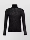 Saint Laurent Sheer Lightweight Turtleneck Slim Fit Sweater