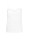 Saint Laurent Sheer Tank Top In White