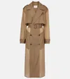 Saint Laurent Sheer Trench Coat In Beige Fume
