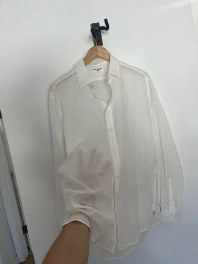 Pre-owned Saint Laurent Sheer White Shirt