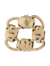 Saint Laurent Shell Chained Bracelet In Gold