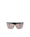 Saint Laurent Sl 614 Mask Shield-frame Sunglasses In Nude