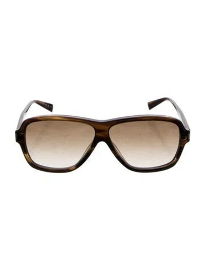 Pre-owned Saint Laurent Shield Gradient Sunglasses W/ Tags In Brown