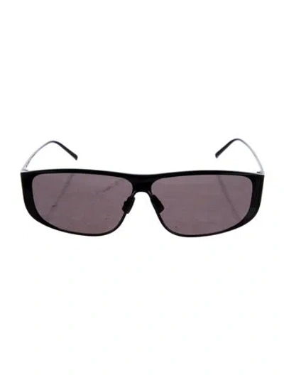Pre-owned Saint Laurent Shield Tinted Sunglasses In Black