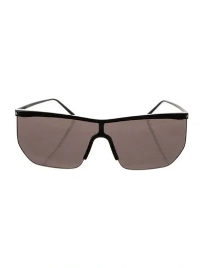 Pre-owned Saint Laurent Shield Tinted Sunglasses In Black