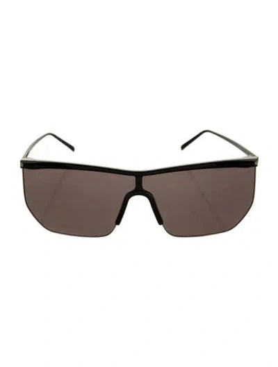 Pre-owned Saint Laurent Shield Tinted Sunglasses In Black