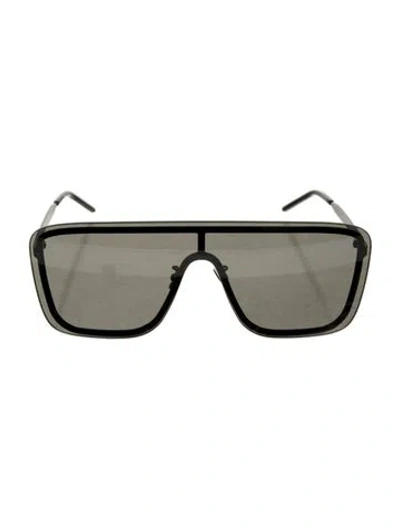 Pre-owned Saint Laurent Shield Tinted Sunglasses In Black