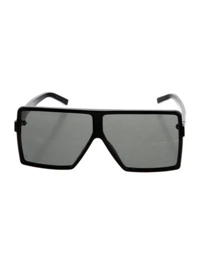 Pre-owned Saint Laurent Shield Tinted Sunglasses In Black
