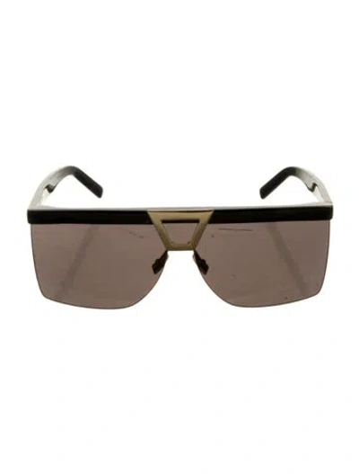 Pre-owned Saint Laurent Shield Tinted Sunglasses In Black