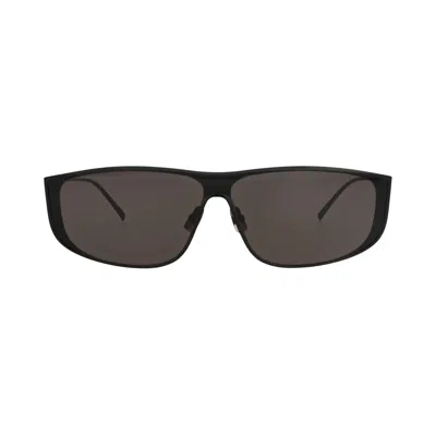 Pre-owned Saint Laurent Shield-frame Metal Sunglasses 'black' | Men's Size Onesize