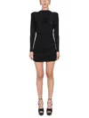 Saint Laurent Women's Shiny Jersey Dress In Black